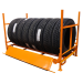 MTFR Truck Tire Folding Rack 94in. x 44in. x 52in. - In Use