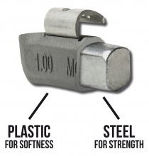 AWPS-1.00 AW Plasteel Wheel Weight 1oz Qty/25